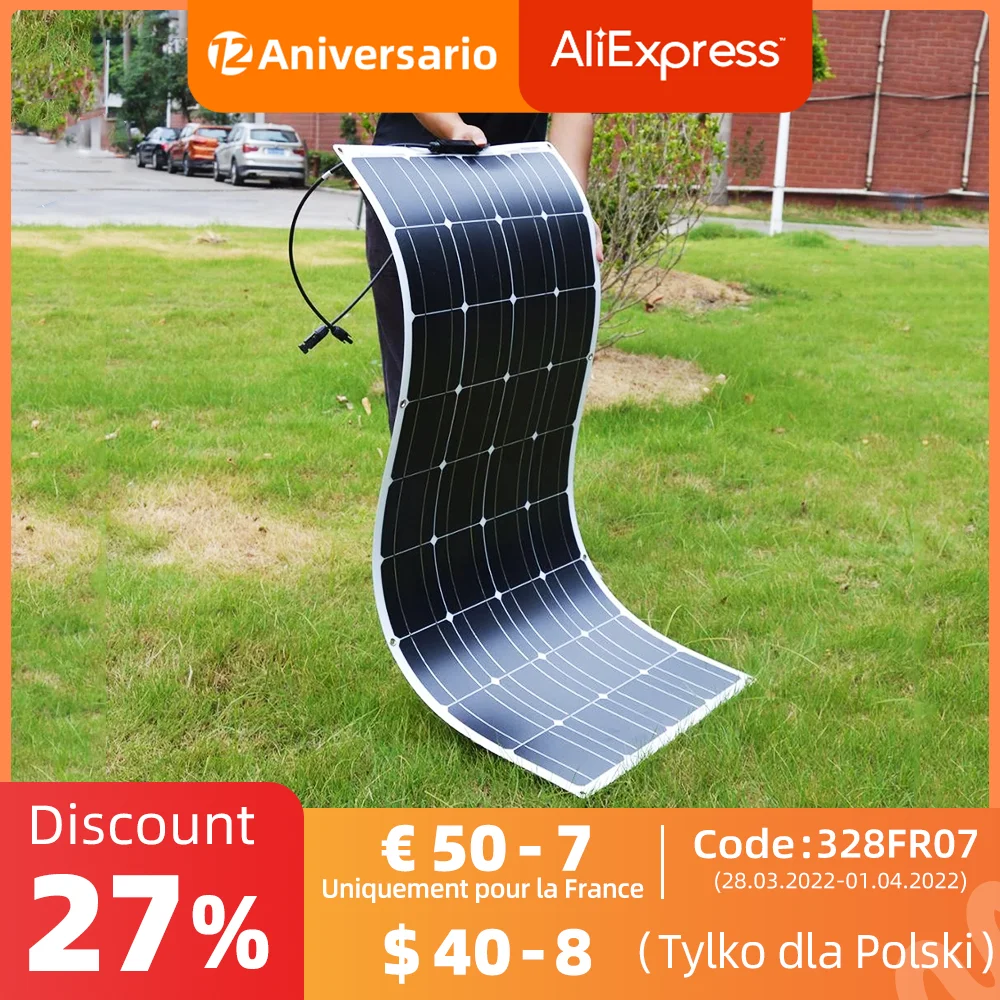 Dokio 18v 100ワット柔軟な単結晶ソーラーパネル車 ボート ホーム太陽光バッテリー充電することができ12v防水ソーラーパネル中国 Aliexpress Consumer Electronics Dokio 18v 100ワット柔軟な単結晶ソーラーパネル車 ボート ホーム太陽光バッテリー充電することができ12v防水ソーラーパネル中国 Aliexpress Consumer Electronics