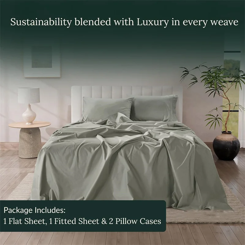 Luxury 100% Egyptian Cotton Bed Sheets Set 1000TC Bedding Set 4/6 Pieces Flat Fitted 
Sheet Pillowcase Double King Queen Size 2