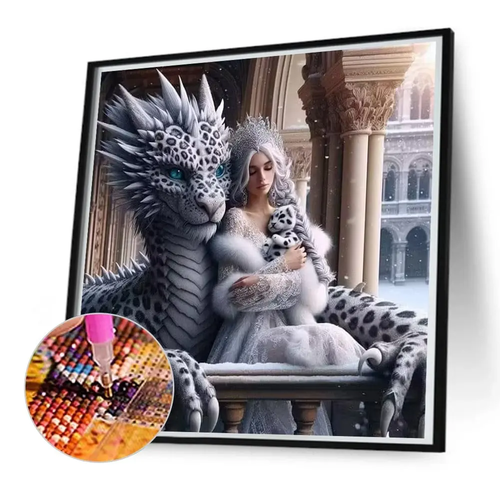 Description Picture 4 of itemDragon And Girl DIY Full Diamond Painting Fantasy Aniamls Cross Stitch Kits New 2024 Mosaic Diamond Embroidery Sale