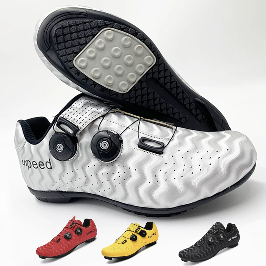 PENXZT Scarpe da Ciclismo da Uomo in Mountain Bike Compatibile con Shimano SPD 2-Bolts Pedals MTB Scarpe Che corre per Interni ed Esterni,Bianca,36 EU