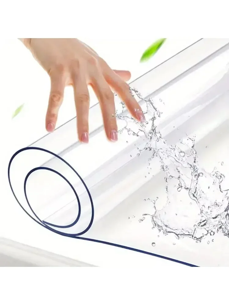 Plastic Table Cover Rectangle Clear Desk Mat Vinyl Table Top Protector PVC Night Stand Table Cover Mat for Coffee Table 5