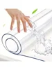 Plastic Table Cover Rectangle Clear Desk Mat Vinyl Table Top Protector PVC Night Stand Table Cover Mat for Coffee Table 5