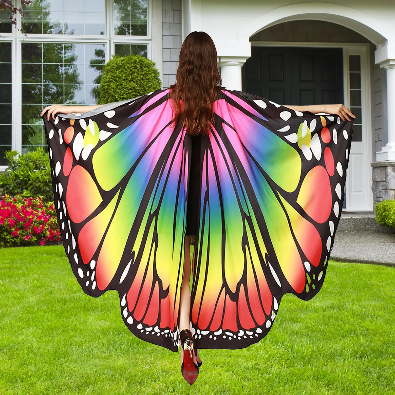 Butterfly Shawl Costumes Halloween Women Costume Ladies Cape Soft Polyester With Antenna Headband For Party Festivals Carnival 2 Butterfly Shawl Costumes Halloween Women Costume Ladies Cape Soft Polyester With Antenna Headband For Party Festivals Carnival 2