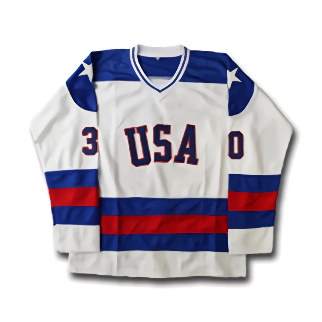 1980 Miracle On Ice Team USA 30 Jim Craig Jersey 17 Jack O'Callahan 21 Mike Eruzione Blue White Stitched Hockey jerseys ice hockey jerseys