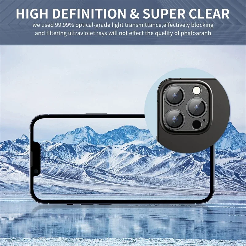 Premium Metal Ring Camera Lens Protector Case - Durable Back Cover Accessory