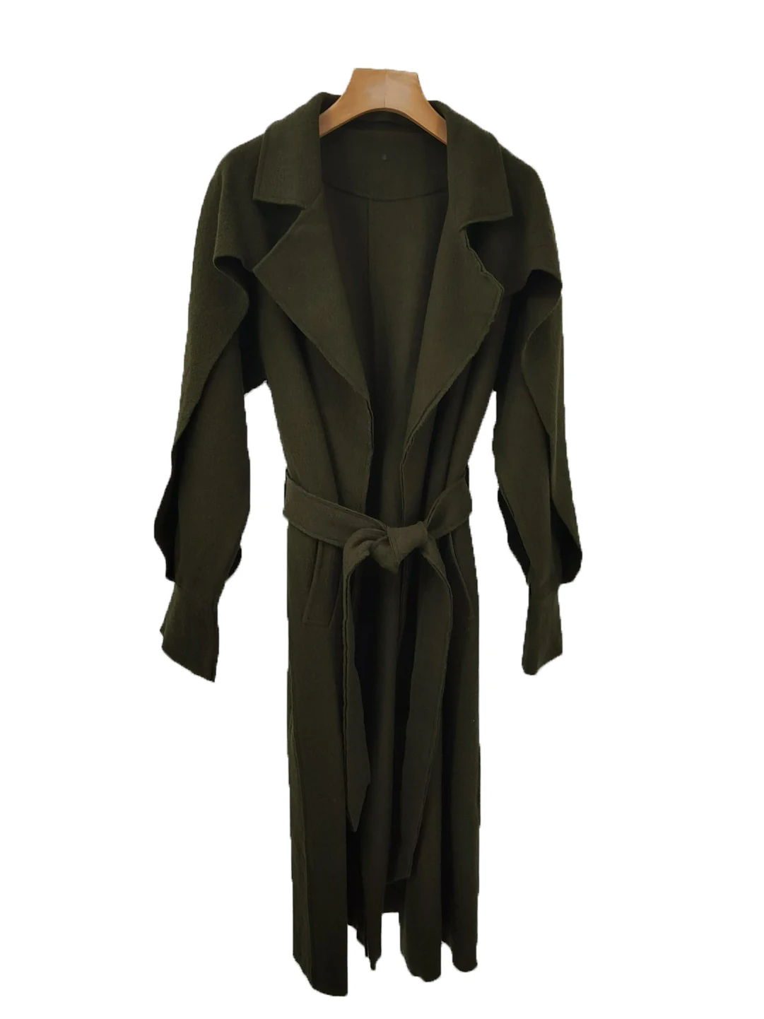 

Two-color long coat fashion simple temperament comfortable atmosphere versatile 2024 autumn and winter new 1220