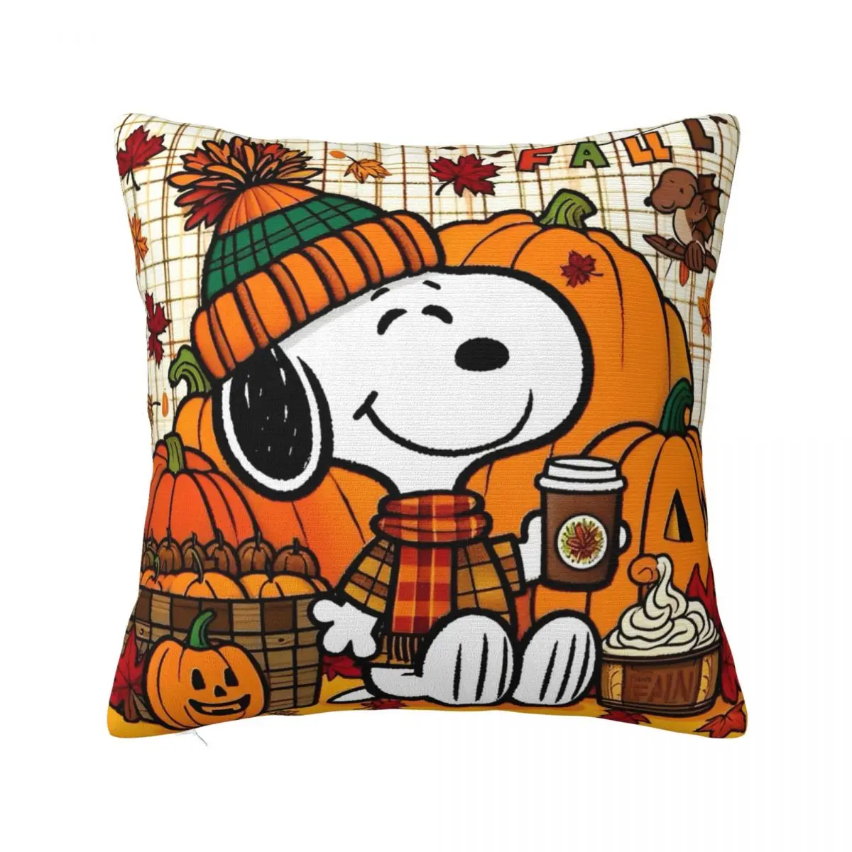 thumbnail image 1 of Funda de almohada decorativa con personajes de cómic de Peanuts, Merchandising para el hogar, Funda de almohada divertida de Snoopy y Charlie Brown, Funda de almohada con cremallera, Varios tamaños, 1 of 5