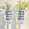 Disco Ball Spiral Vase Unique Glass Tiles Flower Bottle Disco Ball Planter Silver Mirror Vase Home Living Room Office Decor 5