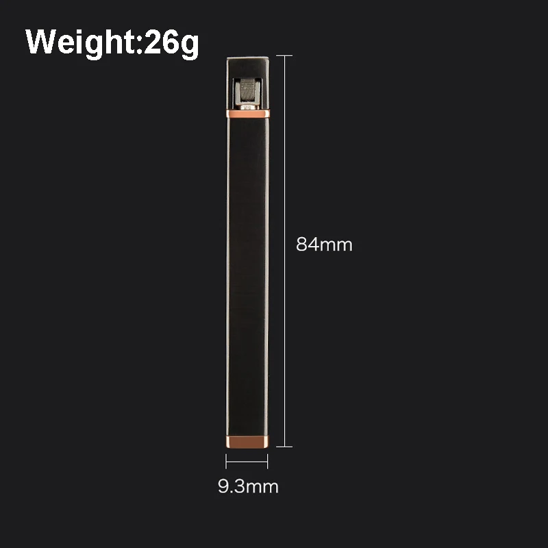 Slim Mini Lighter Refillable Butane Gas Convenient and Lightweight Cigarette Flame Lighter Grinding Wheel Metal