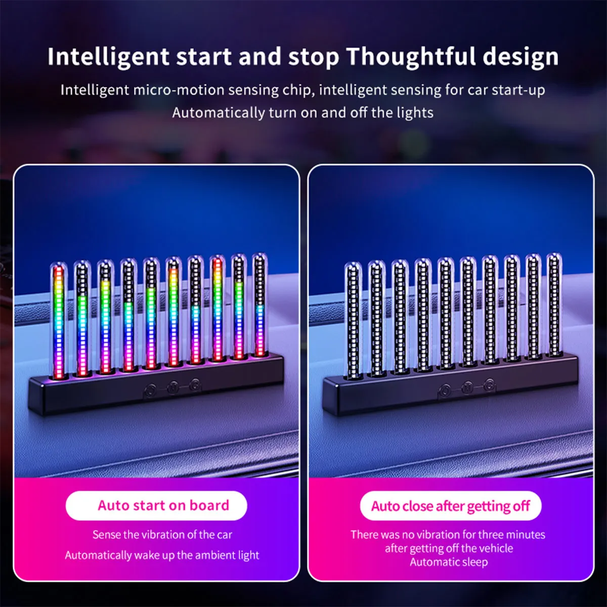 รูปสินค้า ไฟตกแต่งรถยนต์ RGB ควบคุมเสียง ติดตั้งง่าย ใช้ได้ทุกรุ่น
