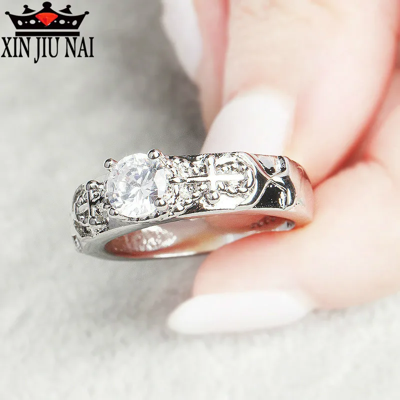 2020 Nuovo Design Originale Ins Moda Semplice Di Alta Qualità Squisita Un Carato Femminile Anello Di Diamanti Regalo Per Gioielli Da Donna