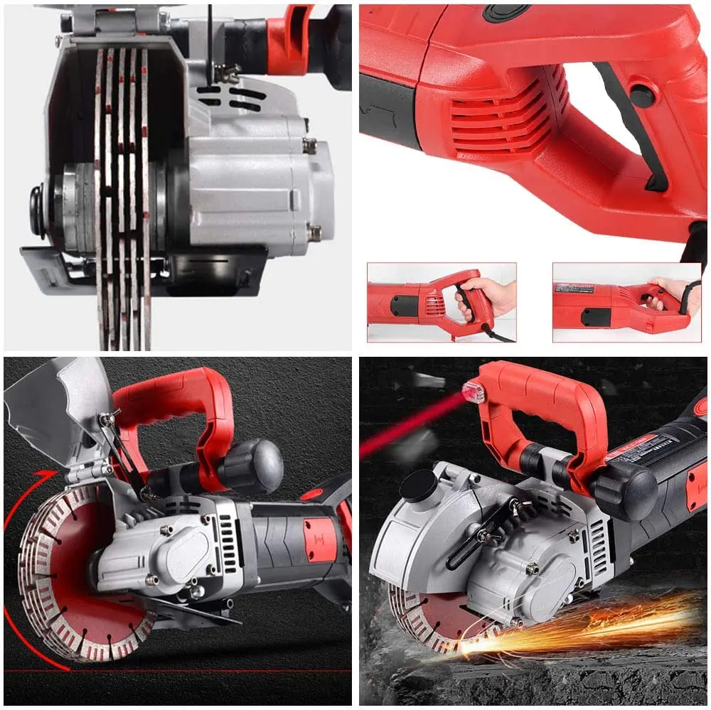 Wall Slotting Machine 5500w Electric Wall Chaser Groove Cutting Machine  40mm-dustproof And Infrared Sighting Electric Saw AliExpress