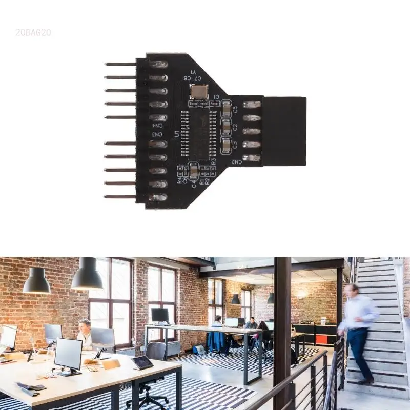 RGB 램프 팬 마더보드 USB 9핀 인터페이스용 9핀 USB 허브 USB 2.0 커넥터