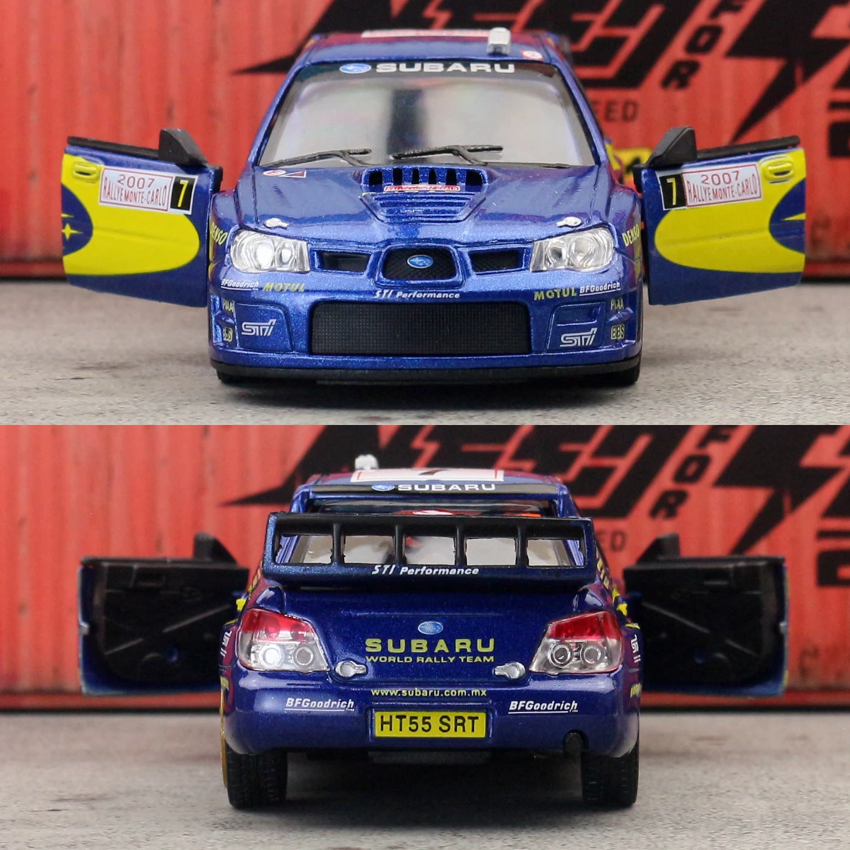 KiNSMART Toy Car Model 1/36 Subaru Impreza WRC Racing Rally Diecast Miniature Pull Back Vehicle Collection Gift For Kid Boy 