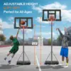 Adjustable Portable Basketball Hoop, 6.1-10ft, Shatterproof Backboard, Fillable Base for Pool/Backyard/Driveway