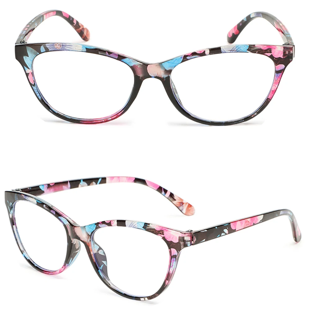 Mode druck Blumen Lesebrille für Frauen Männer Anti-Blaulicht Augenschutz Presbyopie Brillen elegante Blumen Brillen – Detail 6
