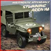 JJRC C8815 RC Car 1:10 Military Truck Willys Jeep 2.4G 4WD Remote Control Car Simulated Vehicle Model Toy Gift for Adult Kids 3