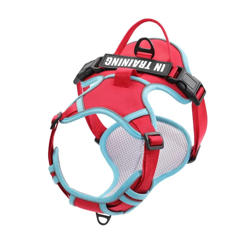 Reflective Personalized Nylon Dog Harness with Breathable Adjustable Design