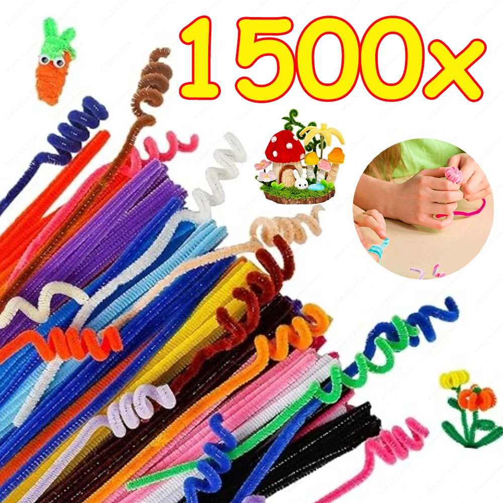 100 Nettoyeurs De Tuyaux Colorés - Tiges Chenille Torsadées Pour Bricolage Et Artisanat