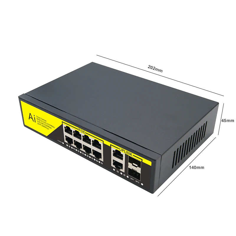 Cloud Managed POE Switch 4/8/16 Port 48V Active Poe 100/1000Mbps SFP APP  Control