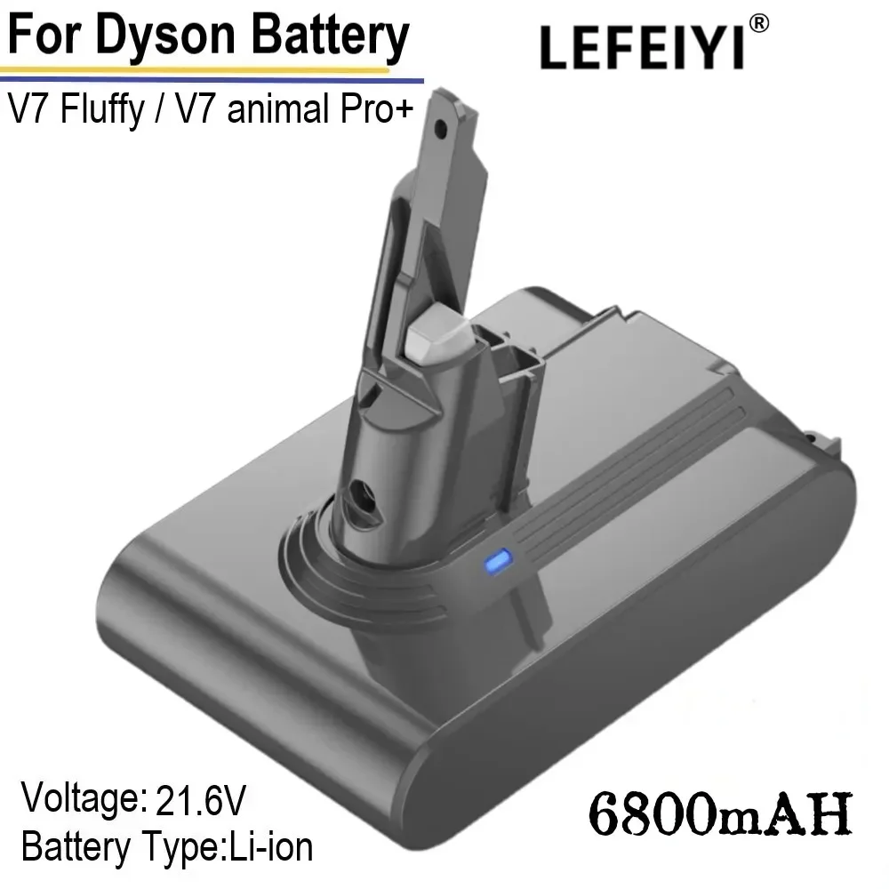 Batteria Per Aspirapolvere Per Dyson V7, Sv11, V7 Animal, Batteria Per Motorhead V7 (21.6V, 6800Mah)