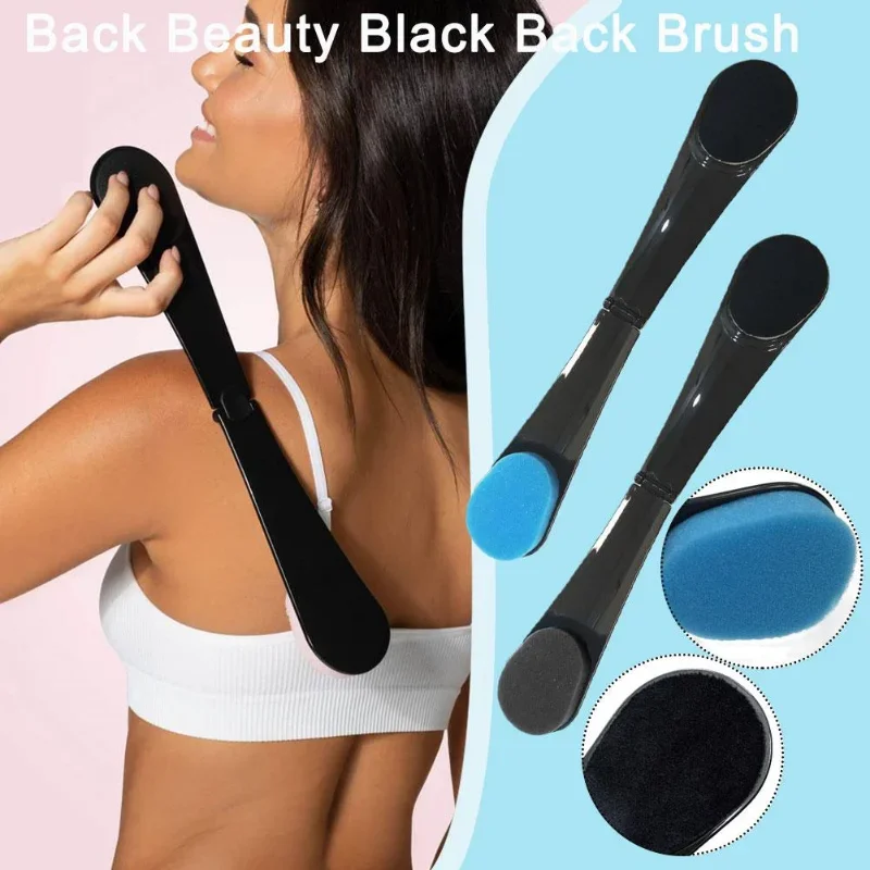Long Handle Bath Sponge Back Scrubber Bathing Tool Skin Clean Body Exfoliating Back Scrubber Brush Lotion Applicator Tool 1pc