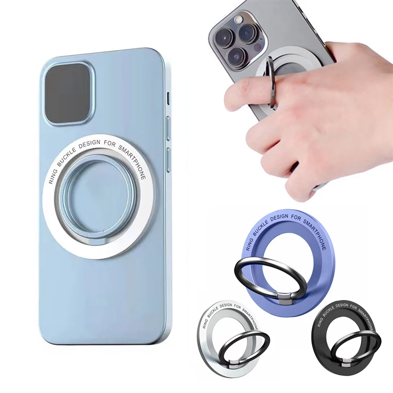 Magnetic Phone Holder with Finger Ring for Magsafe Wireless Charging
