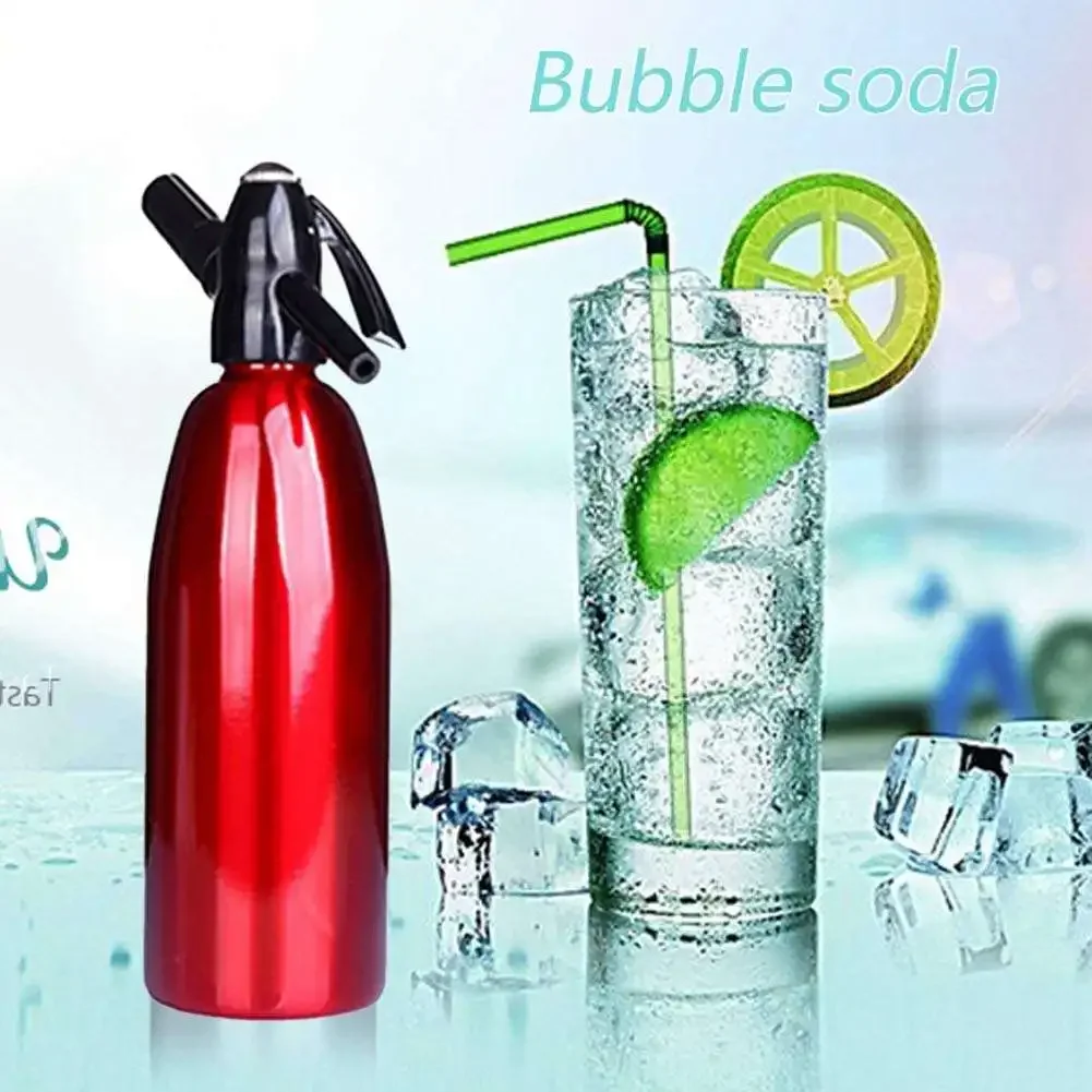 1L Aluminum Soda Siphon Soda Water Machine Bubble Water Bottle Soda Machine Household Commercial Carbonated Water Production