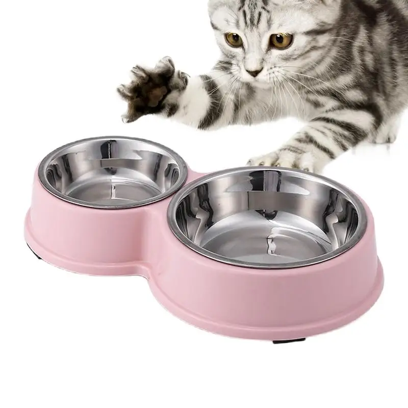 

Dog Food Bowls Non-Skid Food Bowls For Pet Puppy Food Bowls With Detachable Bowls Non-Slip Puppy Feeding Bowls For Small Medium