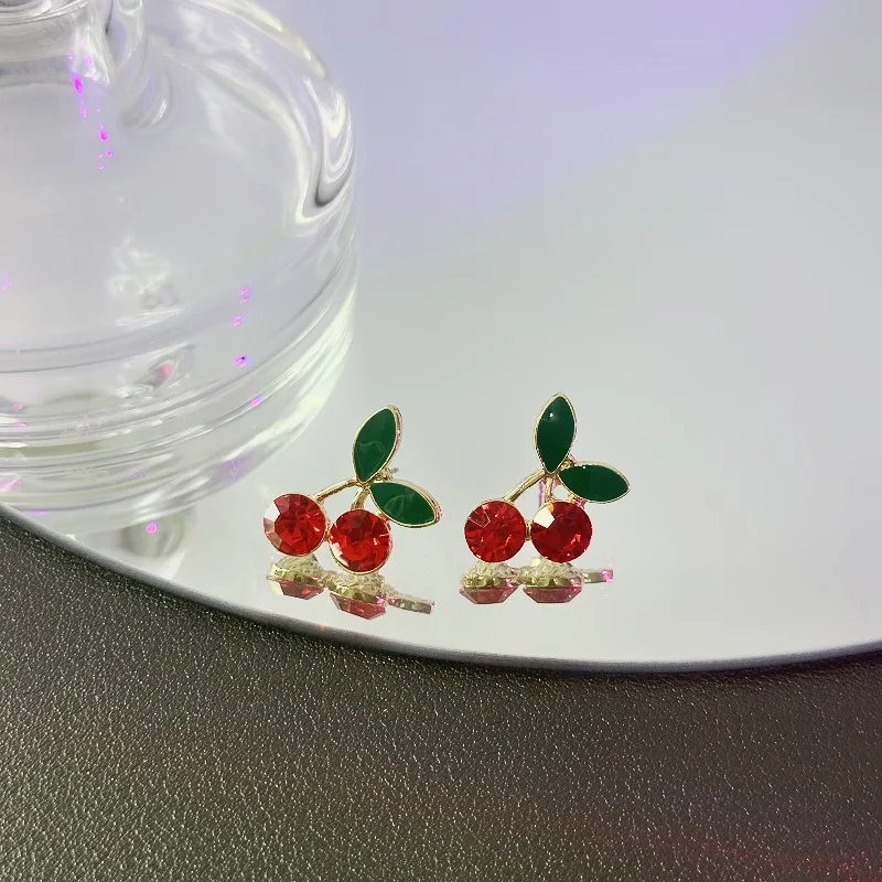 Orecchini Donna A Ciliegia 3D, Pendenti A Forma Di Frutta Rossa, Leggeri E Divertenti, Gioiello Regalo