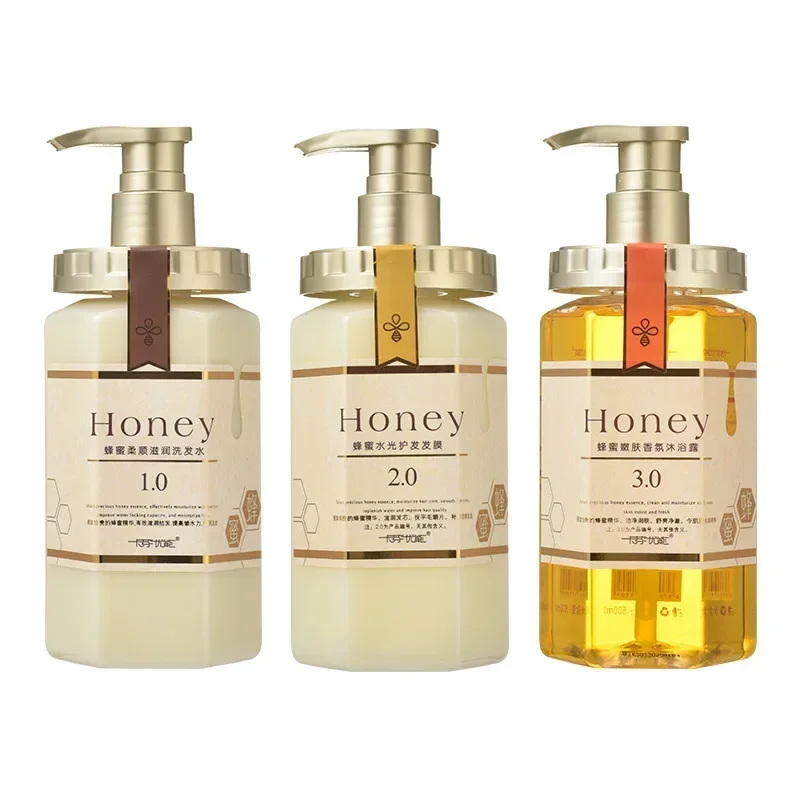 Шампунь Для Волос Honey Shampoo Long Lasting Fragrance Shampoo Conditioner Set Clean The Scalp and Nourish The Hair 샴푸