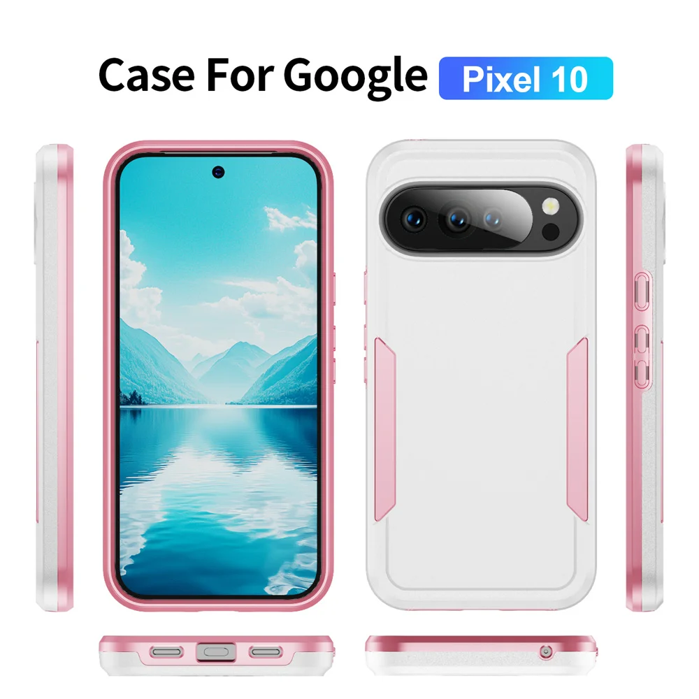 Dual Layer Shockproof Armor Bumper Phone Case with Color Collision Design