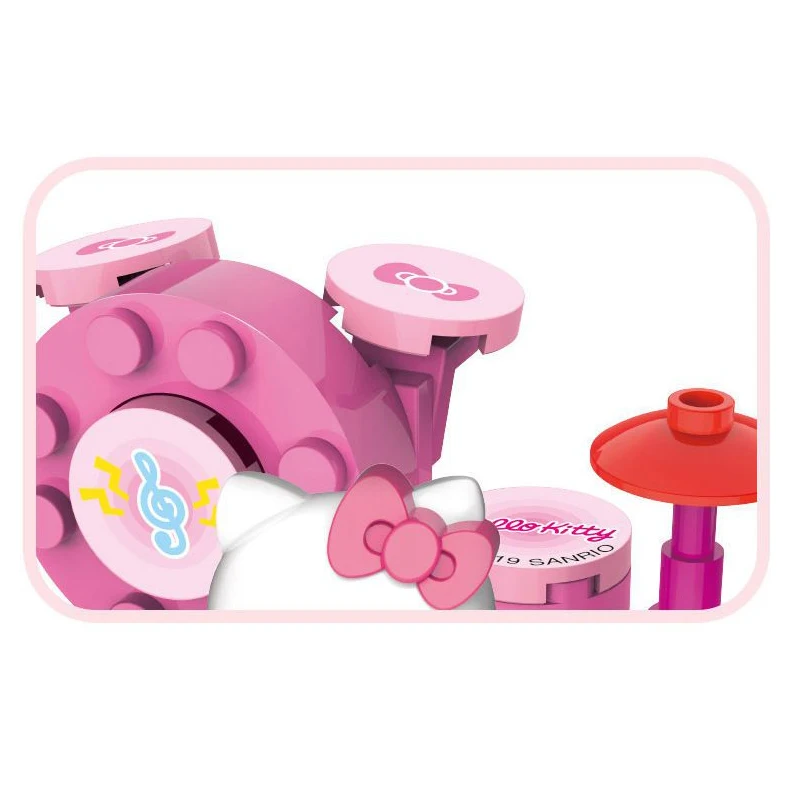 Chaosheng Anime Hello Kitty Sanrio Girls' Toy Gift Twisted Egg Children's Puzzle Assembly Building Block Kids Toy Christmas Gift