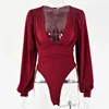 Fashionable Slim Fit Ladies One Piece Suit Folded Design Sexy Girl New Style Pure Color Cross-Border Long Pants for Women 1