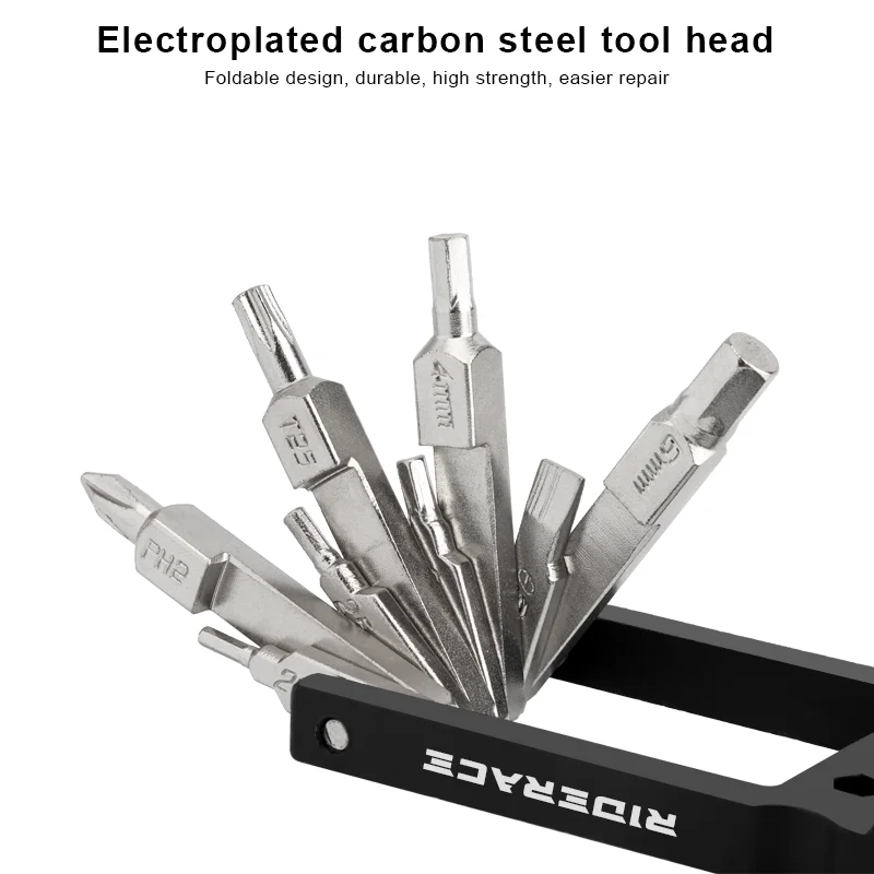 Foldable Multifunction Bike Repair Tool Kit with Chain Cutter and Screwdriver