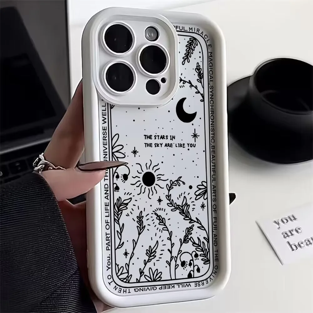 Retro Sun and Moon Design Bumper Phone Case
