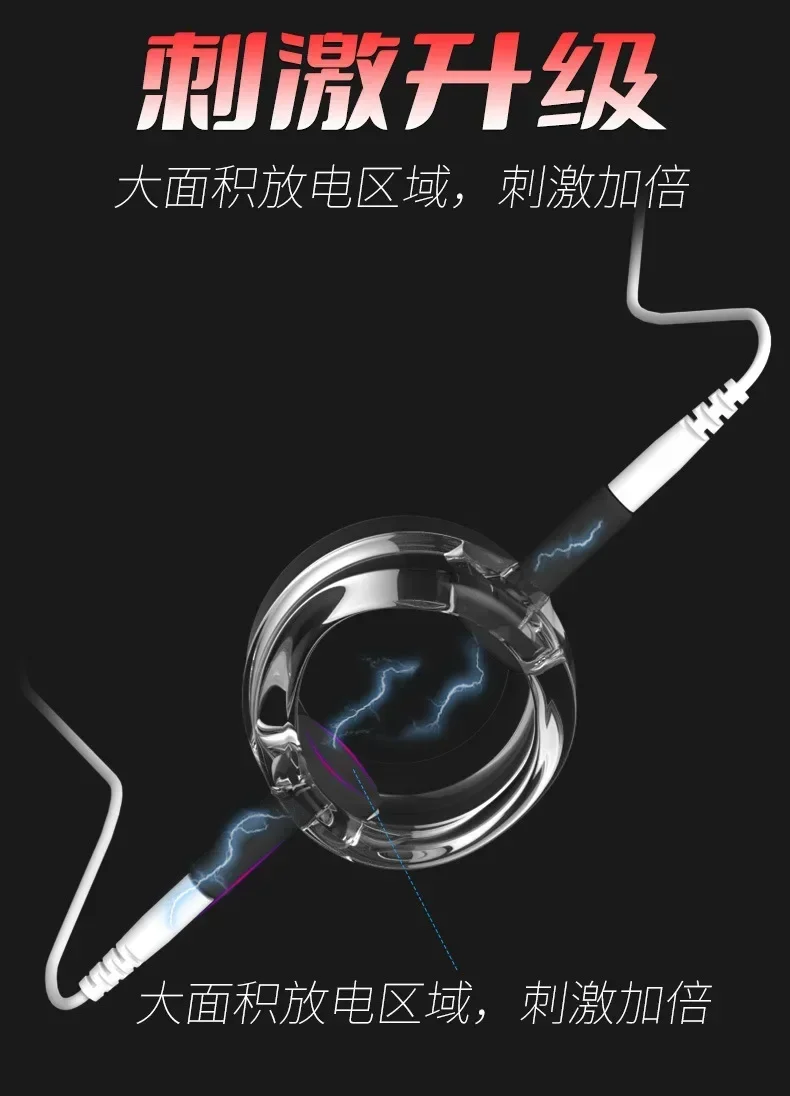 Pulse Massage Medical Themed Cock Rings Electric Shock Penis Rings Massage Body Stimulation Orgasm Sex Toys For Man