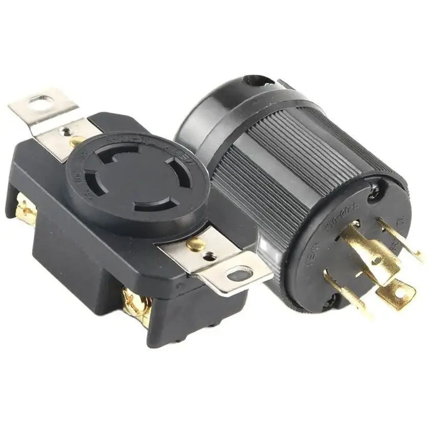 America 30A NEMA L15-30P L15-30R US Locked industry power converter plug Generator inline wiring connector Receptacle