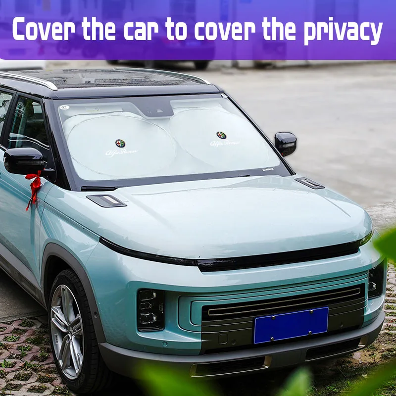 알파 로메오 156 159 147 4C 8C 166 줄리아 줄리에타 미토 스텔비오용 자동차 앞유리 햇빛 가리개 차량 내부 자외선 차단 천