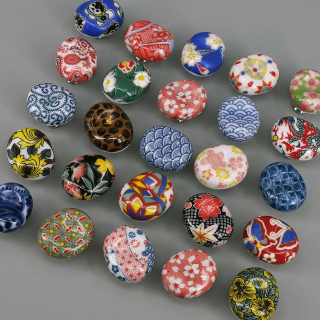 น่ารักชนบทเซรามิค Knobs เฟอร์นิเจอร์ตกแต่งตู้จับดึงเนอสเซอรี่ครัว Knob Laci 2