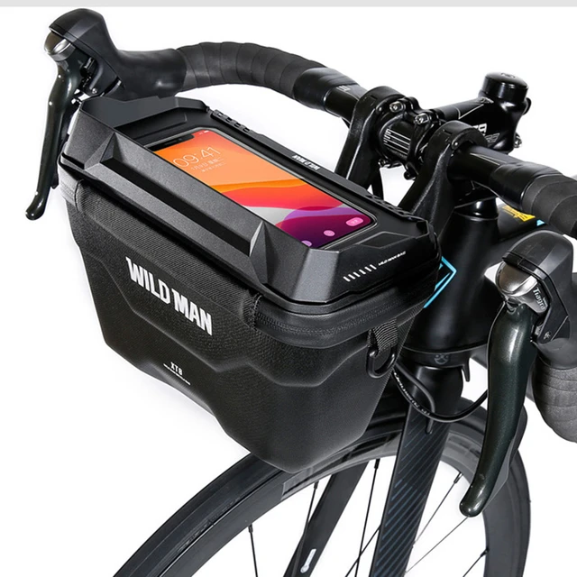 WILD MAN – sac de vélo étanche avec coque rigide en EVA, pour guidon, écran  tactile, téléphone, accessoires vtt - AliExpress