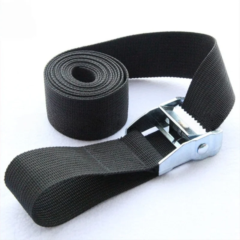 Durable Metal Buckle Nylon Cargo Strap - Black