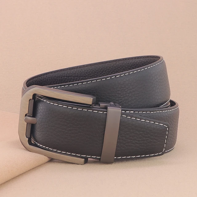 High quality designer belts men letter slide buckle genuine leather  Waistband luxury famous brand 3.5cm fashion ceinture homme - AliExpress