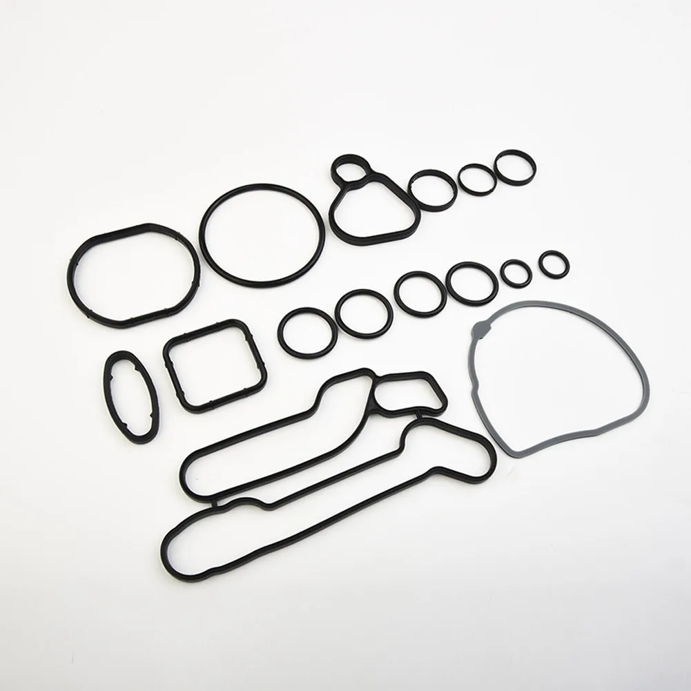 Car Engine Oil Cooler Gaskets For Aveo Aveo5 Cruze Sonic Pontiac Engine Cooling System Gasket Seals 55354071 55571687 15PCS oil cooler gasket