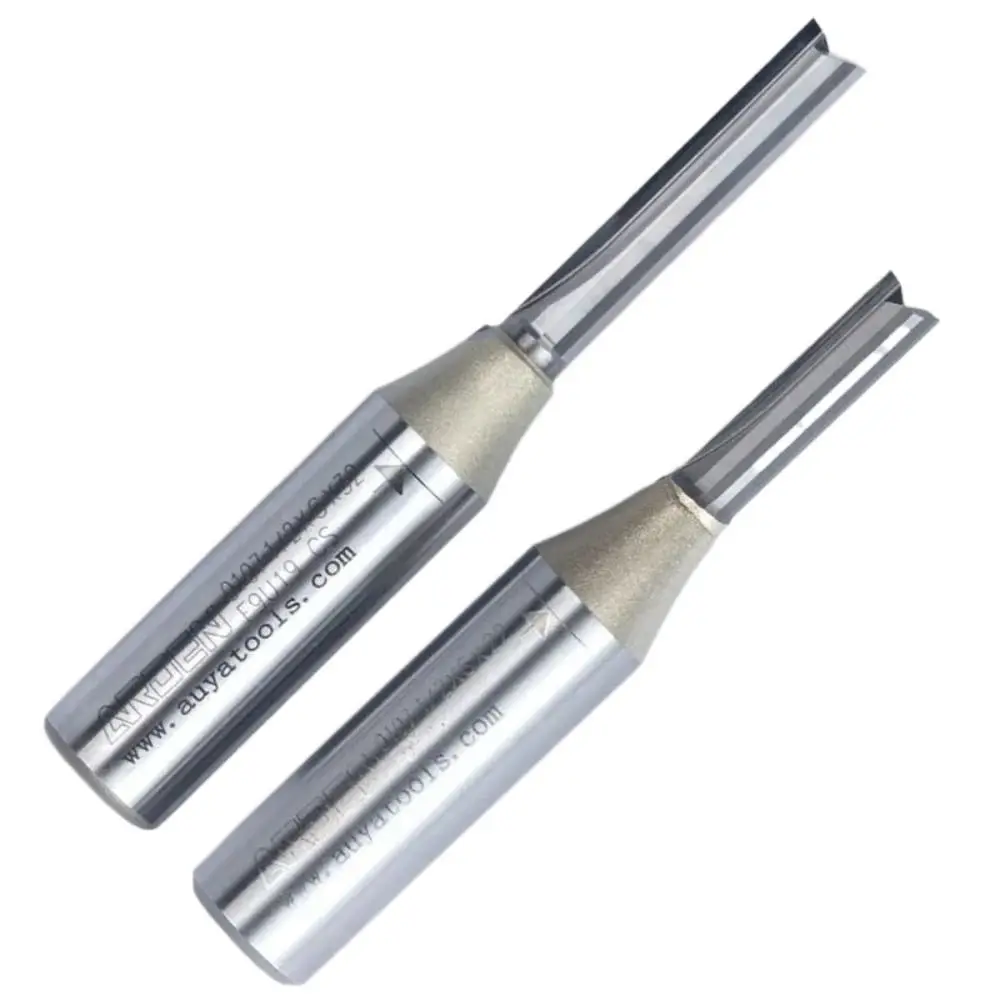 Wood Milling Cutter Carbide Straight Slot Milling Cutter 1/2 Shank 2 Flute End Mill Straight End Mill Woodworking