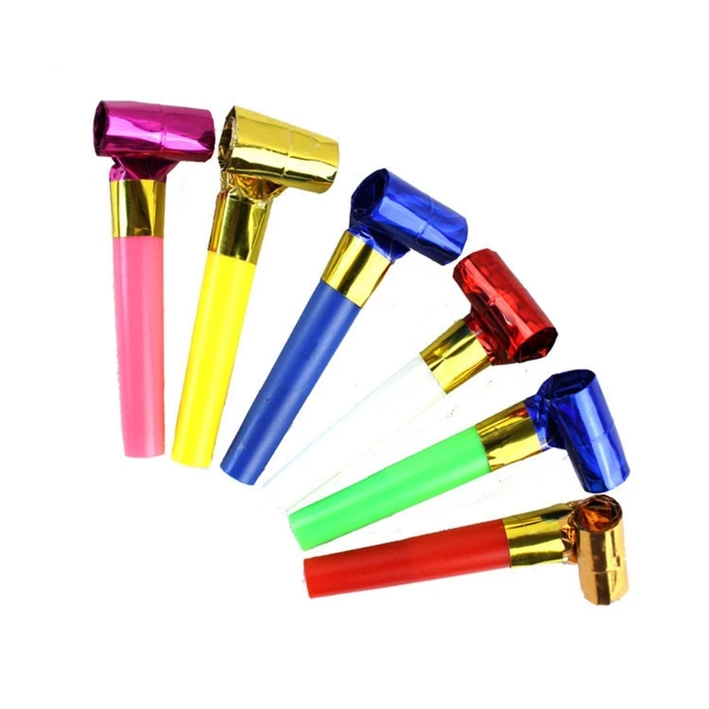 

100 Pcs Party Blowers Party Blowouts Noisemaker Colourful Plastomer Loot-Bag Filler Noise Toy for Birthday