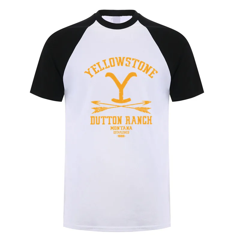 Yellowstone Dutton Ranch T 셔츠 탑 여름 남성 반팔 코튼 Yellowstone T 셔츠 Mans Tshirt