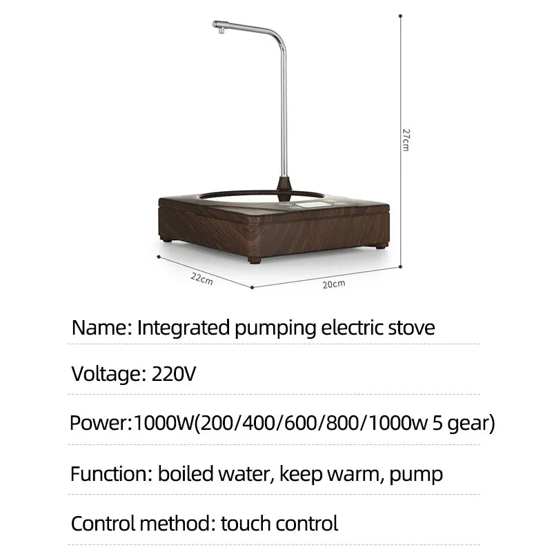 1000W Electric Ceramic Stove Heating Furnace Tea Maker Hot Plate Smart Tea Stove Water Heater Boiler Water Dispenser 220V