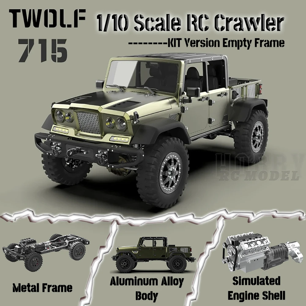 Twolf-子供と大人のためのリモートコントロールおもちゃ,全金属