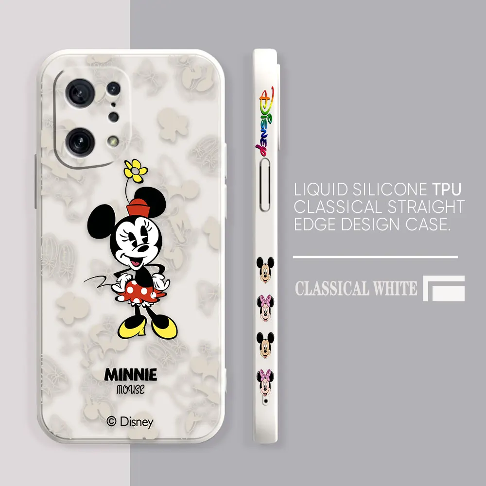 thumbnail image 1 of Case For OPPO FIND X6 X3 REALME X7 X50 RENO 2 4Z 4 6 Lite 5Z 5F 4G 5G PRO Liquid Silicone Case Funny Mickey Minnie Mouse, 1 of 5